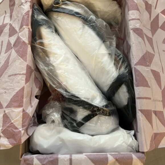 By Anthropologie Square-Toe Ankle-Strap Black Heels Size 39❤️❤️❤️ - Picture 6 of 6